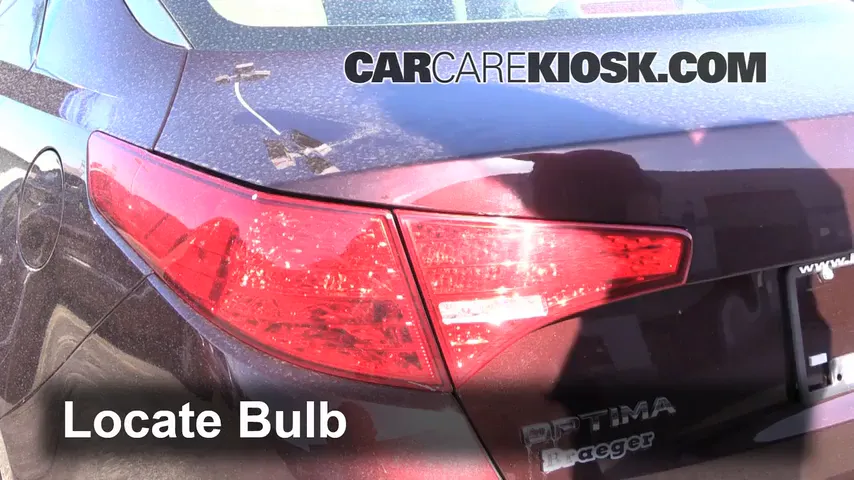 2013 Kia Optima LX 2.4L 4 Cyl. Lights Tail Light (replace bulb)
